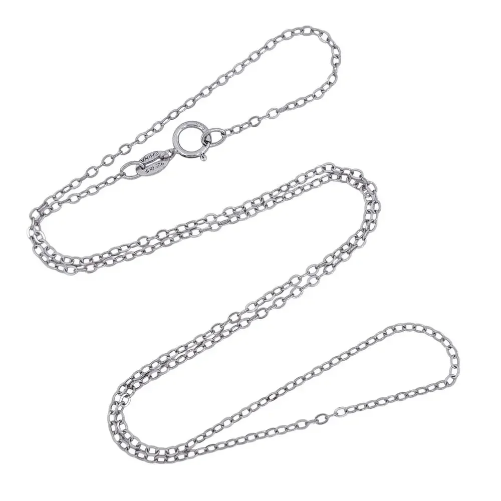 Vintage Sterling Silver 925 Cable Link Chain Necklace | 18